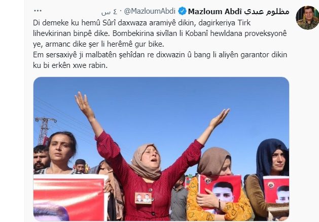 فەرماندەی گشتیی هەسەدە: تورکیا بەتەمایە شەڕێکی دیکە هەڵبگیرسێنێت