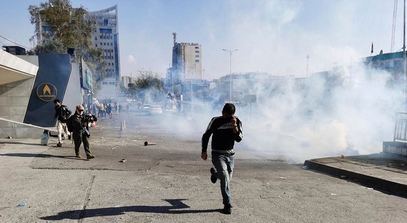 مجروح شدن یکی از دانشجویان معترض سلیمانیە بر اثر اصابت گلولە