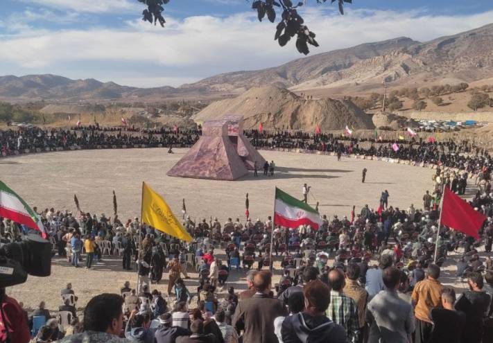 برپایی آیین بزرگ چَمَر در ملکشاهی به یاد سه هزار شهید استان ایلام