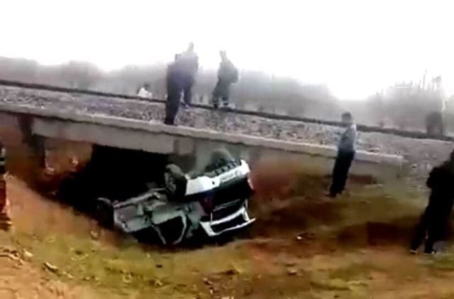 برخورد قطار با خودروی سواری در مهاباد حادثه آفرید