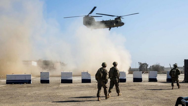 U.S.-led Coalition combat troops withdraw from Harir base in Erbil