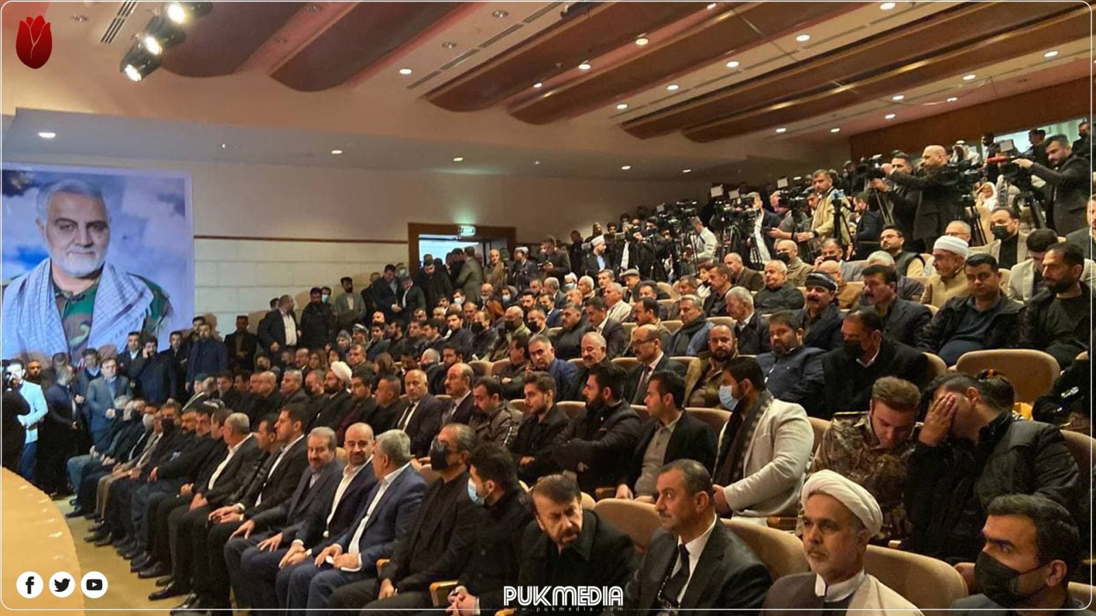 برگزاری مراسم دومین سالگرد شهادت سردار سلیمانی در سلیمانیە