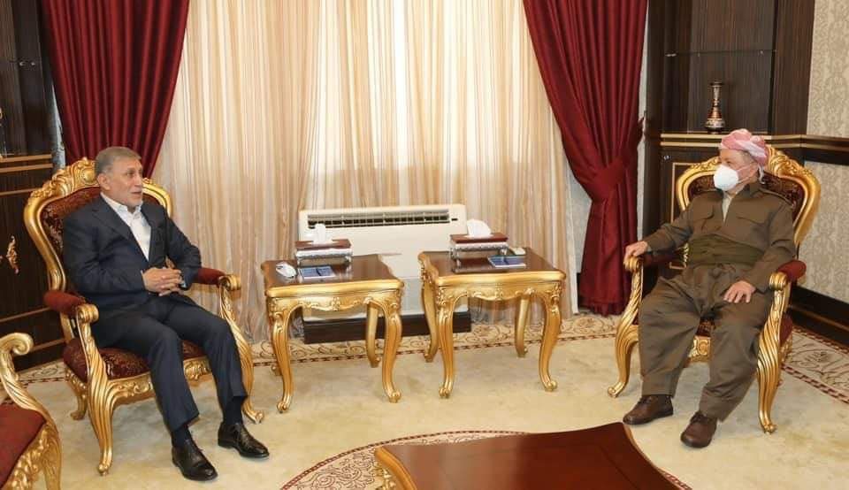 دیدار مسعود بارزانی و سیاستمدار برجستە عراقی دربارە وضعیت این کشور