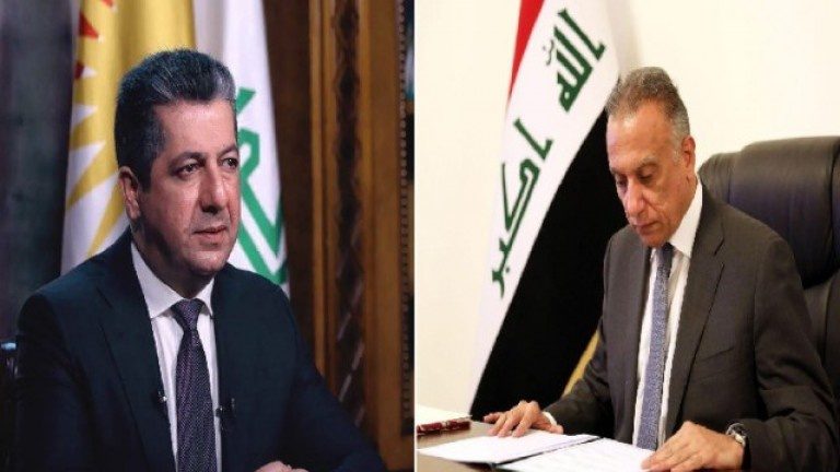 تاکید مسرور بارزانی و مصطفی کاظمی بر ضرورت همکاری مشترک در مبارزە با ترور