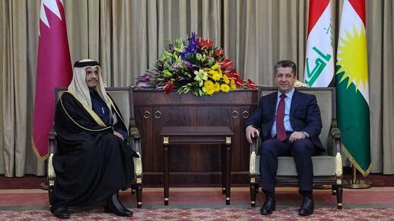 تاکید مسرور بارزانی و وزیر خارجە قطر بر تقویت مناسبات فیمابین