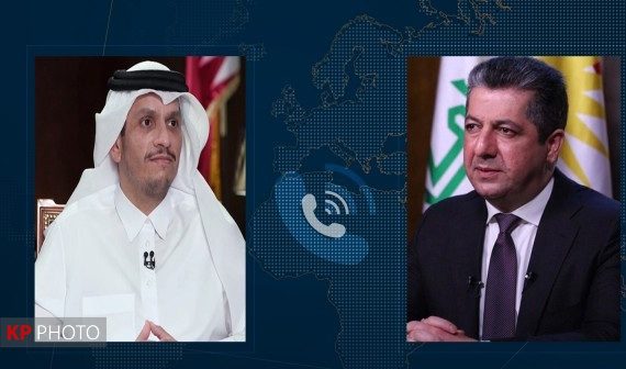 مەسروور بارزانی و وەزیری دەرەوەی قەتەر جەخت لە پەرەپێدانی پەیوەندییەکانی نێوان قەتەر و هەرێمی کوردستان دەکەن
