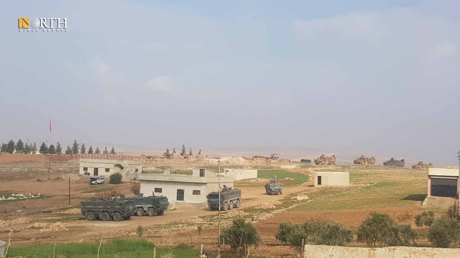 Russian-Turkish forces hold joint patrol in Kobani countryside