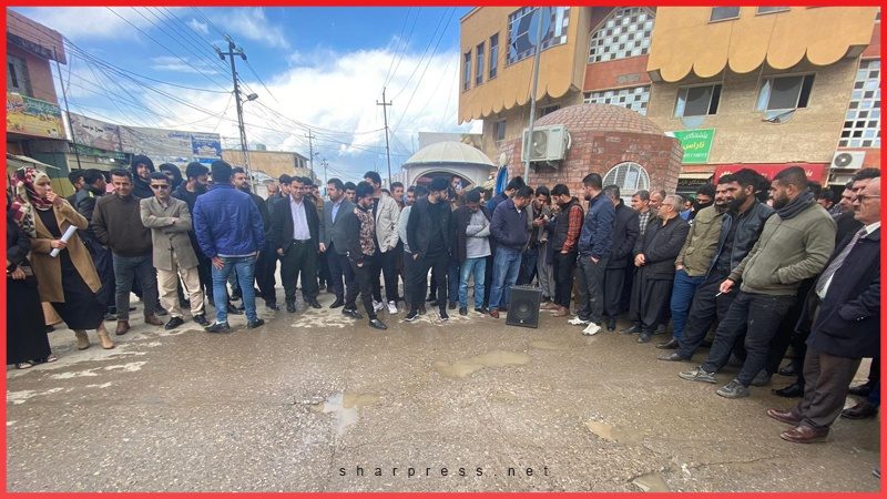 برگزاری تظاهرات اعتراضی در حلبچە بە جای مراسم سالگرد بمباران شیمیایی