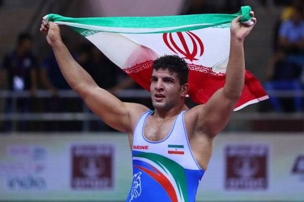 یدالله محبی قهرمان وزن ١٢۵ کیلوگرم کشتی قهرمانی آسیا شد