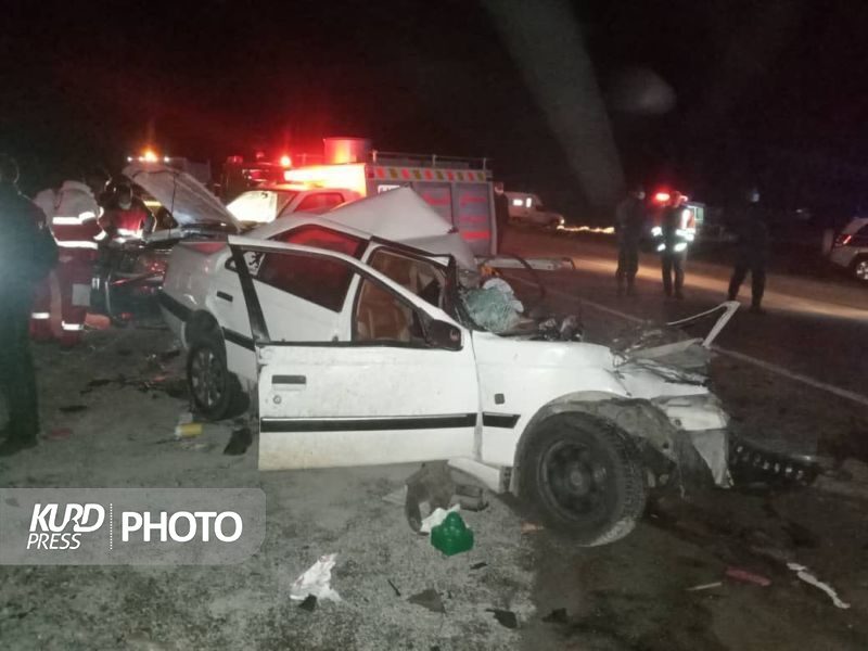 جاده مهاباد به بوکان دوباره حادثه آفرین شد