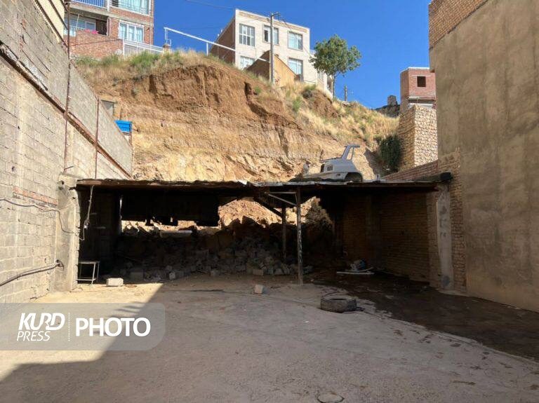 رانش زمین در کوه «خزایی» مهاباد