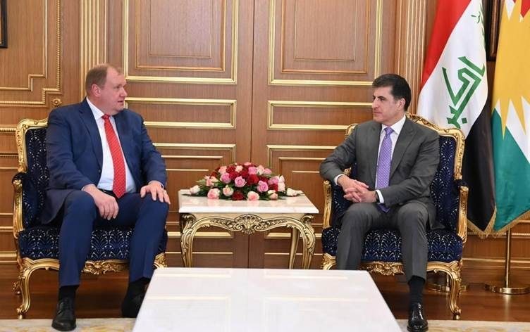 سەرۆكی هەرێمی کوردستان پێشوازیی لە كونسولی  ڕووسیا دەكات