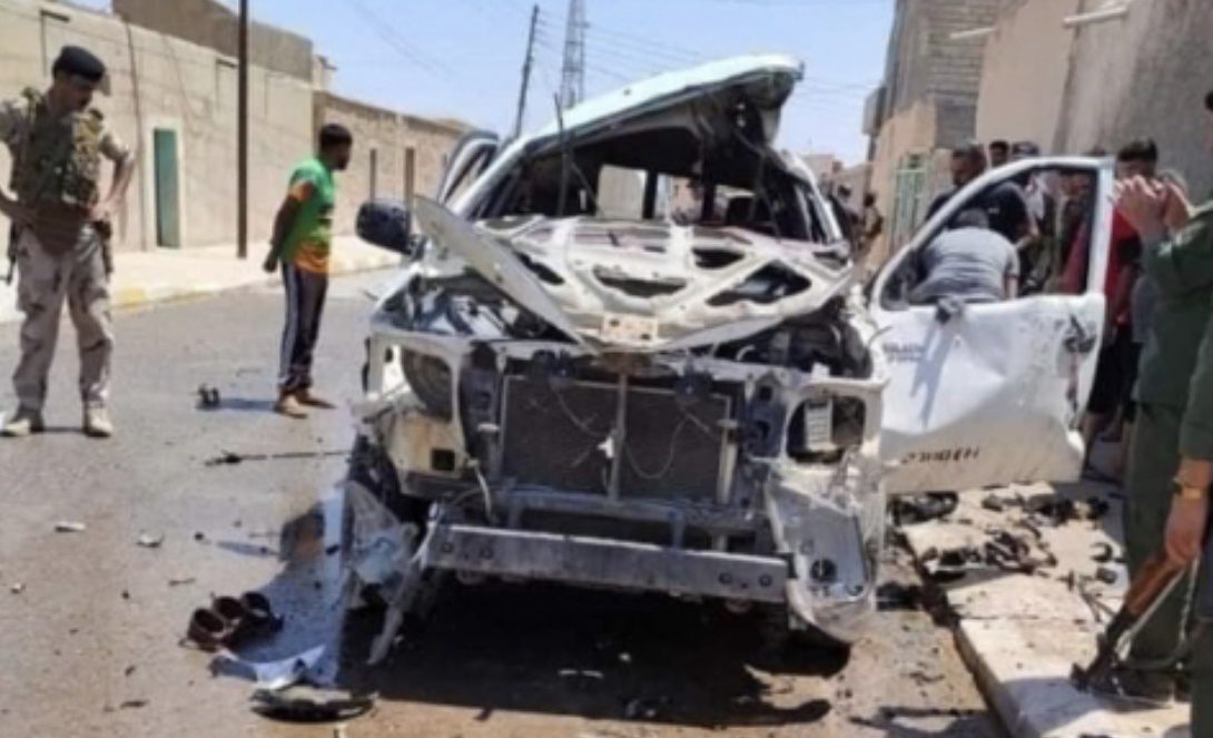 انفجار خودرو مین گذاری شده در شنگال