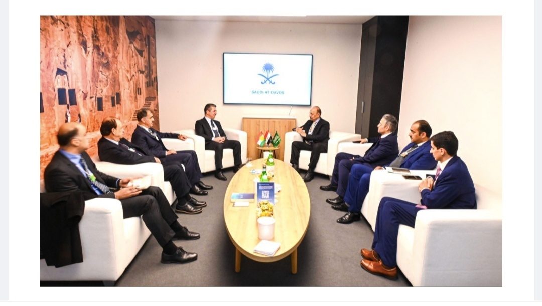 مسرور بارزانی و وزیر سرمایەگذاری عربستان در سوئیس با هم دیدار کردند