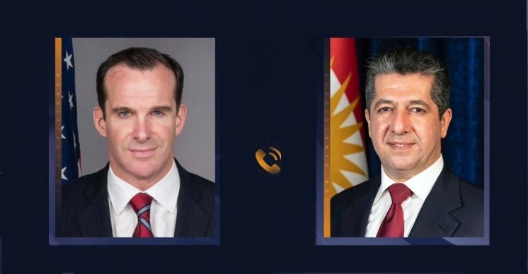 مەسروور بارزانی و برێت مەکگورک کێشەکانی نێوان هەرێمی کوردستان و حکوومەتی فیدڕالی عێراقیان تاوتوێ کرد