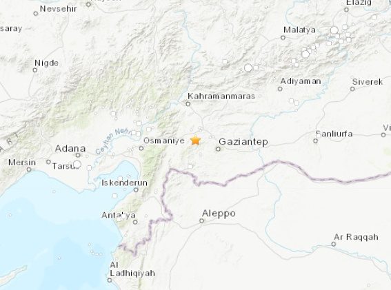 بزرگی زمین لرزه هولناک غازی آنتپ چقدر است؟