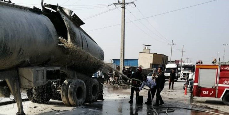 انفجار تانکر مواد سوختی در میاندوآب
