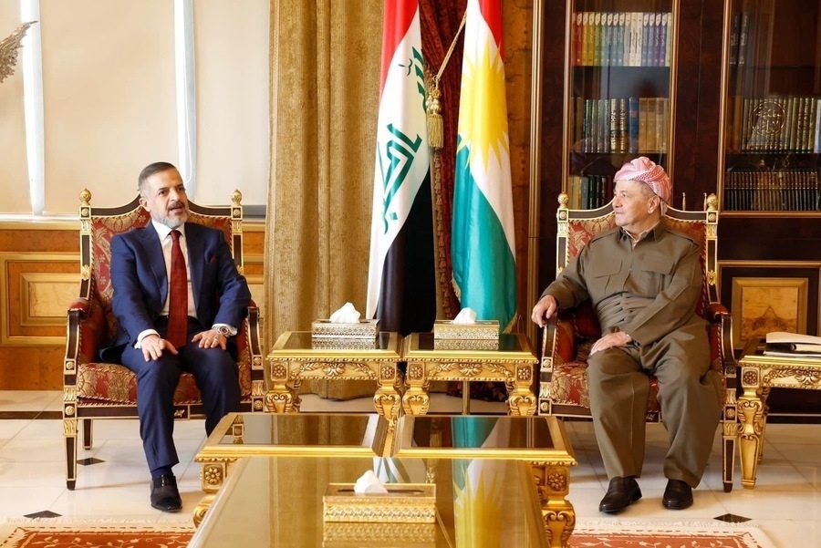 مەسعوود بارزانی و جێگری سەرۆک‌وەزیرانی عێراق کۆ بوونەوە