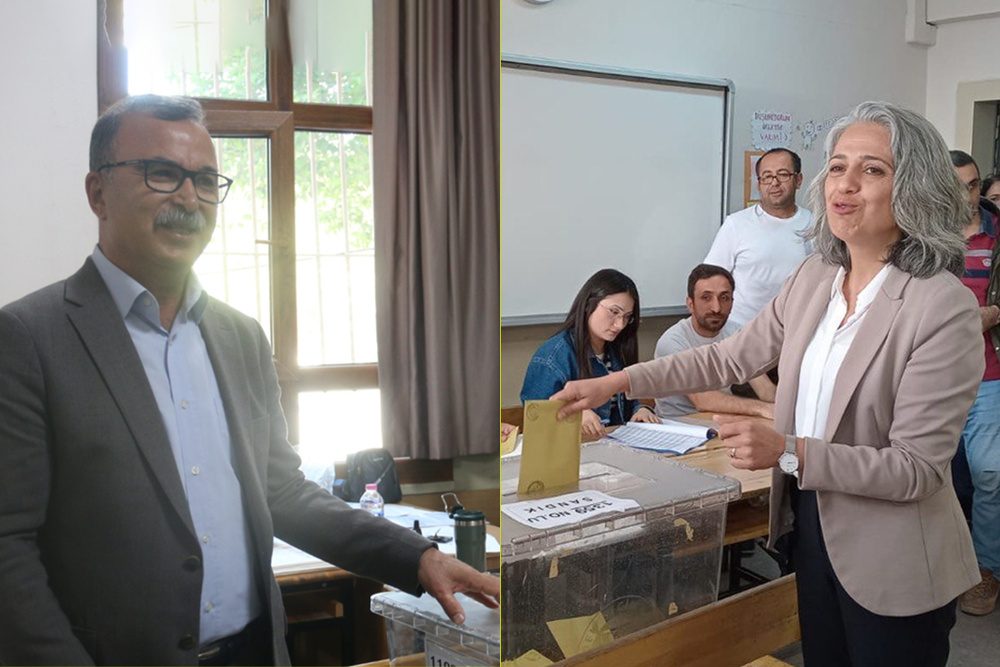 سخنگویان مشترک حزب چپ سبز رای های خود را به صندوق انداختند