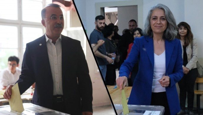 سخنگویان مشترک حزب چپ سبز رای‌های خود را به صندوق انداختند