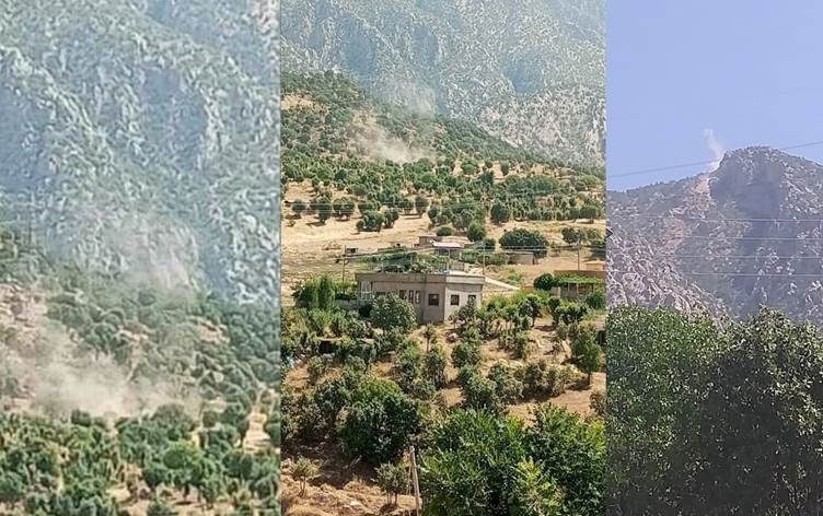 ارتش ترکیه ارتفاعات کوه متینا در منطقه آمیدی اقلیم کردستان را بمباران کرد