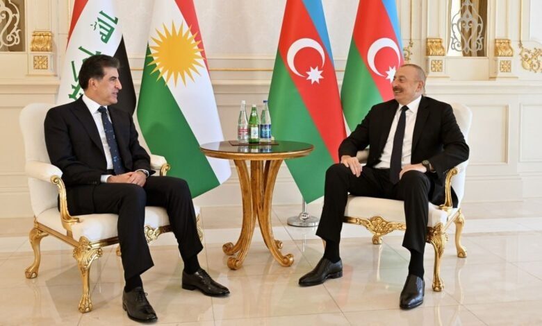 دیدار نیچروان بارزانی بارزانی با علی‌اف و گفتگو درباره تقویت روابط دوجانبه