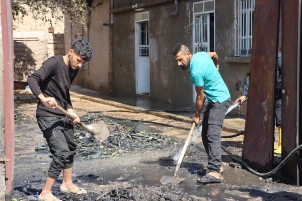 جان باختن ۴ تن بر اثر آتش‌سوزی یک مخزن سوخت پر ناحیه عامود کردستان سوریه