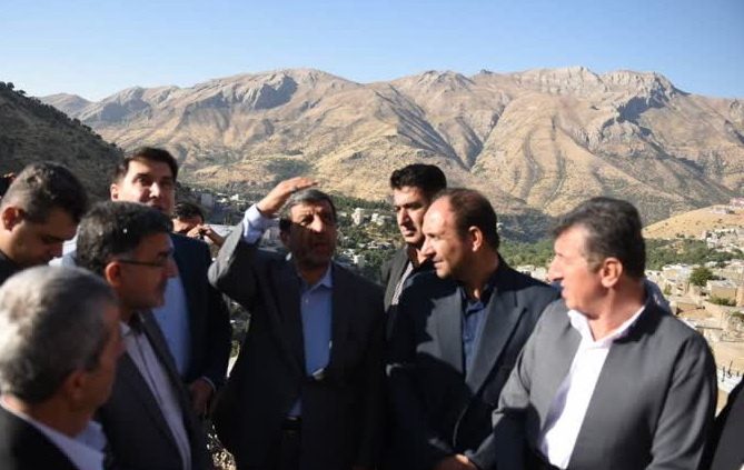 بازدید وزیر میراث‌ فرهنگی و گردشگری از بام پاوه
