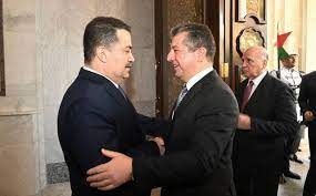 تاکید بر لزوم یافتن راه حلی برای مشکلات حقوقی و مالی بین بغداد- اربیل در دیدار نخست وزیر عراق با مسرور بارزانی، قباد طالبانی و هیئت همراه آنها