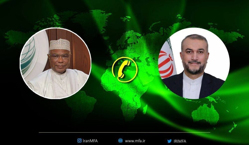 گفتگوی امیرعبداللهیان با دبیر کل سازمان همکاری اسلامی بر سر جنگ حماس و اسرائیل