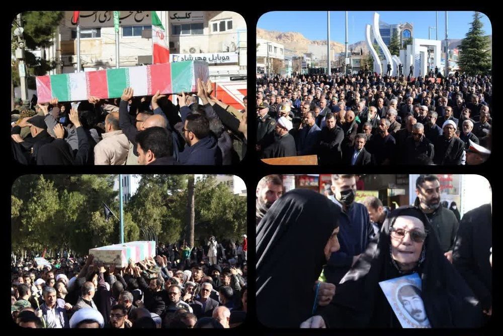 تشییع پیکر چهار شهید گمنام در ایلام همزمان با فاطمیه