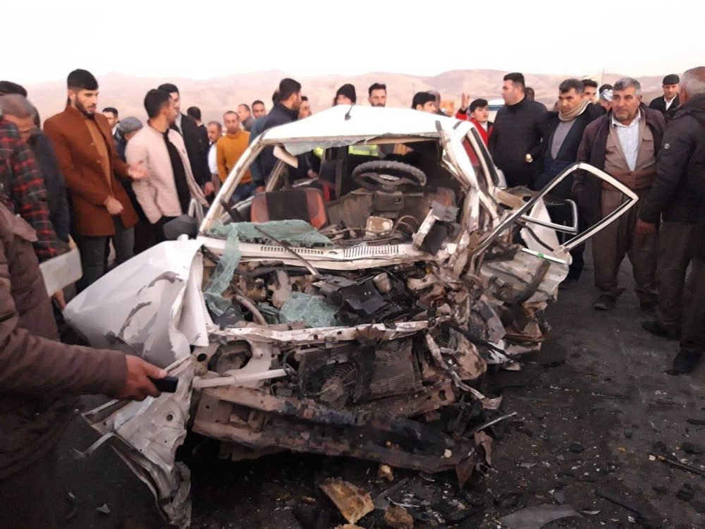 مصدومیت ٧ نفر در تصادف محور مهاباد به ارومیه