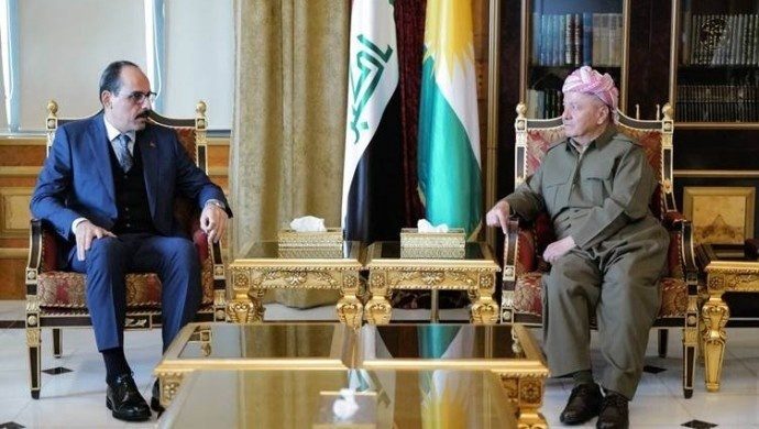 مەسعوود بارزانی و بەرپرسی دەزگای هەواڵگریی تورکیا کۆ بوونەوە