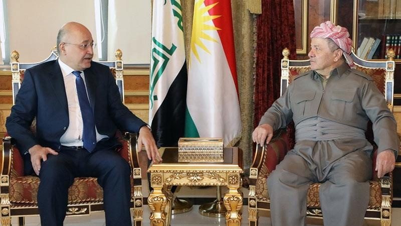 دیدار رسمی برهم صالح با مسعود بارزانی پس از اختلاف شش ساله میان آنها