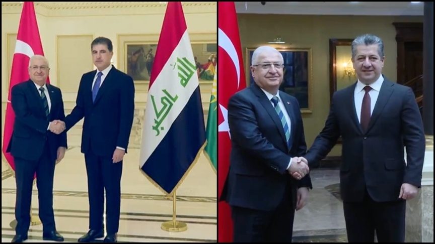 سفر وزیر دفاع ترکیه به اقلیم کردستان و دیدار با بارزانی ها