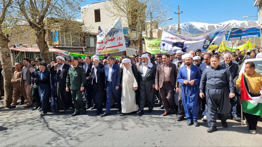 شعار «مرگ بر اسرائیل» در پاوه طنین انداز شد