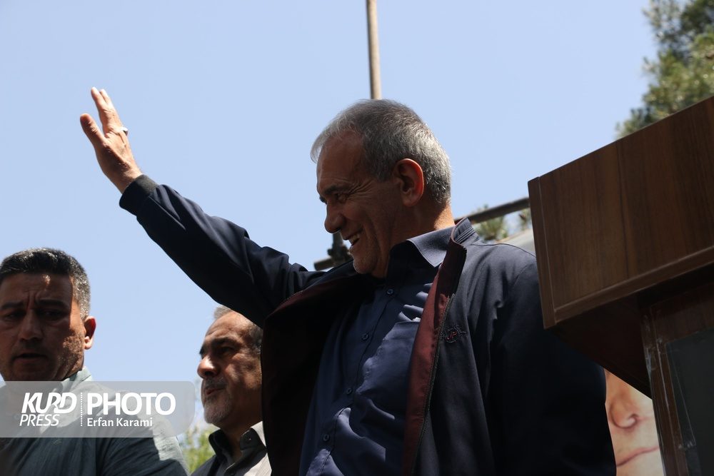 سفر انتخاباتی پزشکیان به استان کردستان/عکس: عرفان کرمی