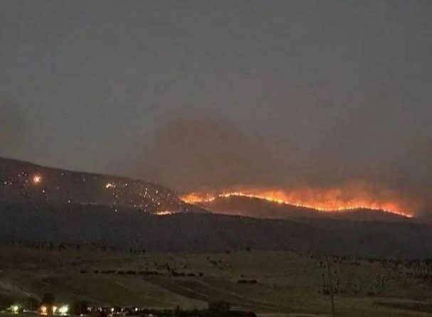 آتش سوزی گسترده در کوه کچل گیلانغرب