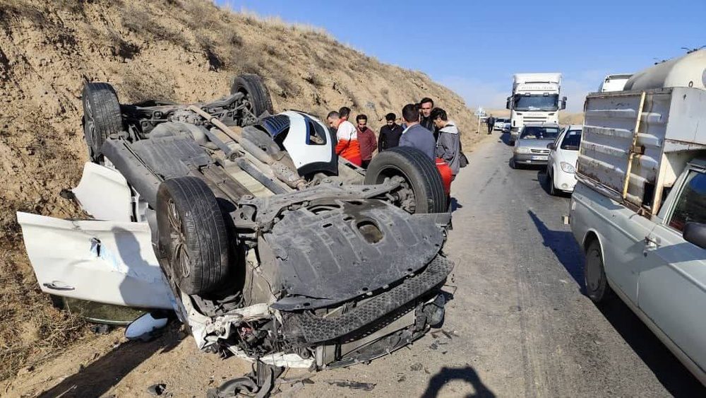 مرگ ٢ برادر مهابادی در تصادف جاده برهان