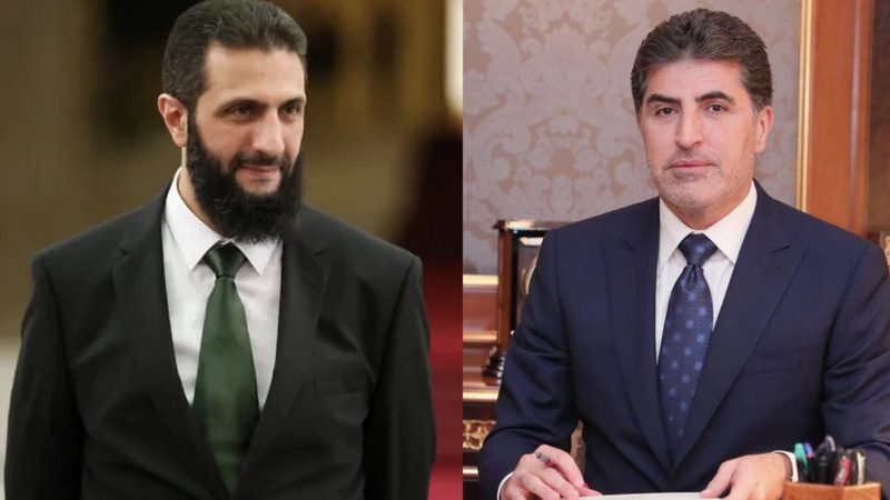 احتمال دیدار نچیروان بارزانی و احمد الشرع در ترکیه
