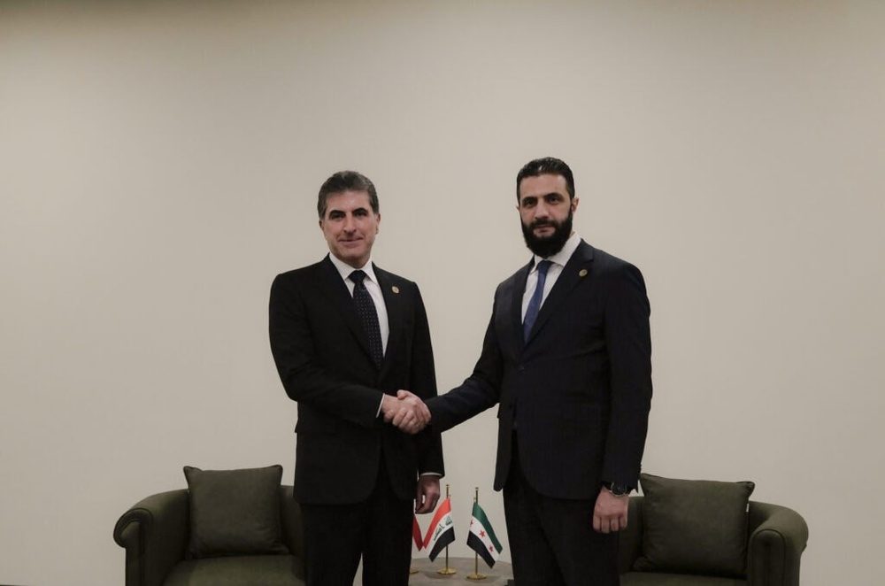 دیدار نچیروان بارزانی و احمد شرع در حاشیه کنفرانس آنتالیا
