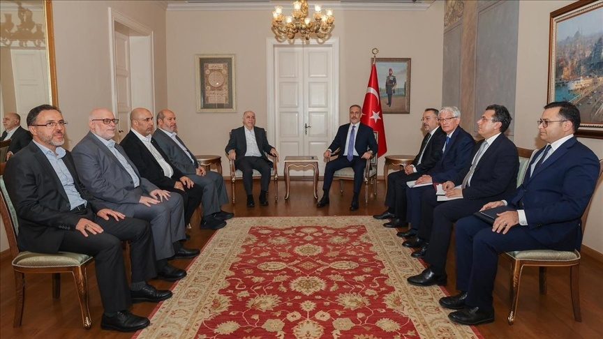 دیدار هاکان فیدان با هیئت حماس در استانبول