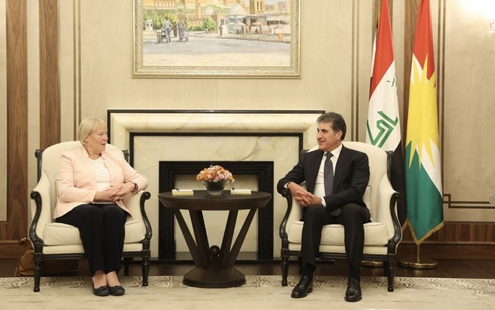 نێچیرڤان بارزانی و باڵیۆزی ئەڵمانیا جەخت لە برەودان بە پەیوەندییە دوولایەنەکان دەکەنەوە