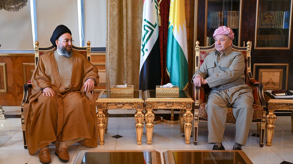 بارزانی و عمار حکیم، درباره انتخابات پارلمان و مسائل دیگر گفتگو کردند