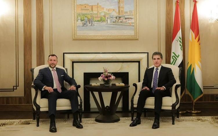 گفت‌وگوی نچیروان بارزانی و سفیر ایتالیا درباره نتایج انتخابات و تشکیل دولت جدید