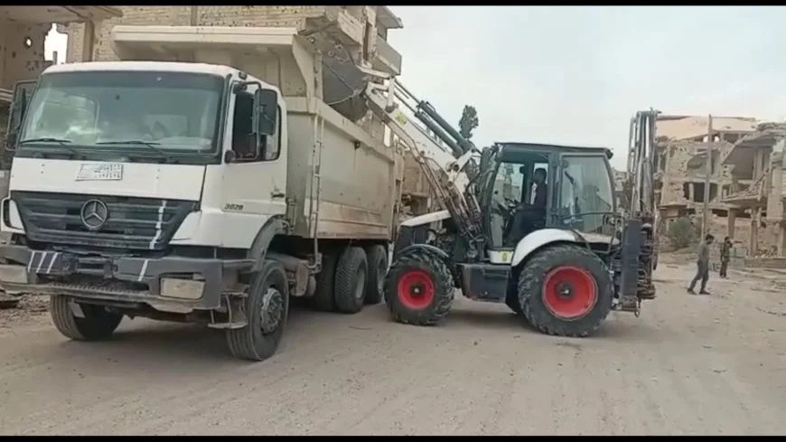 اعزام تیم‌های خدماتی مدیریت خودگردان و SDF به شهر دیرالزور با هماهنگی دولت موقت سوریه