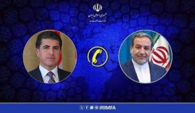 رایزنی عراقچی و نچیروان بارزانی در مورد تقویت همکاری‌های ایران و عراق برای صیانت از مرزها