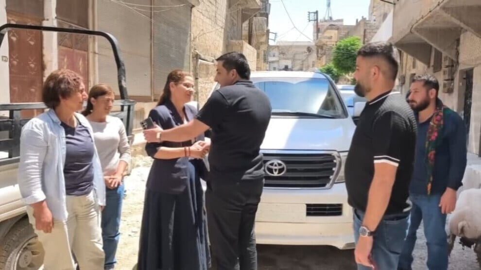 بازدید الهام احمد از محله شیخ‌مقصود حلب