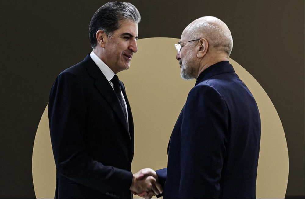 نێچیرڤان بارزانی لەگەڵ سەرۆکی پەرلەمانی ئێران کۆ بوویەوە