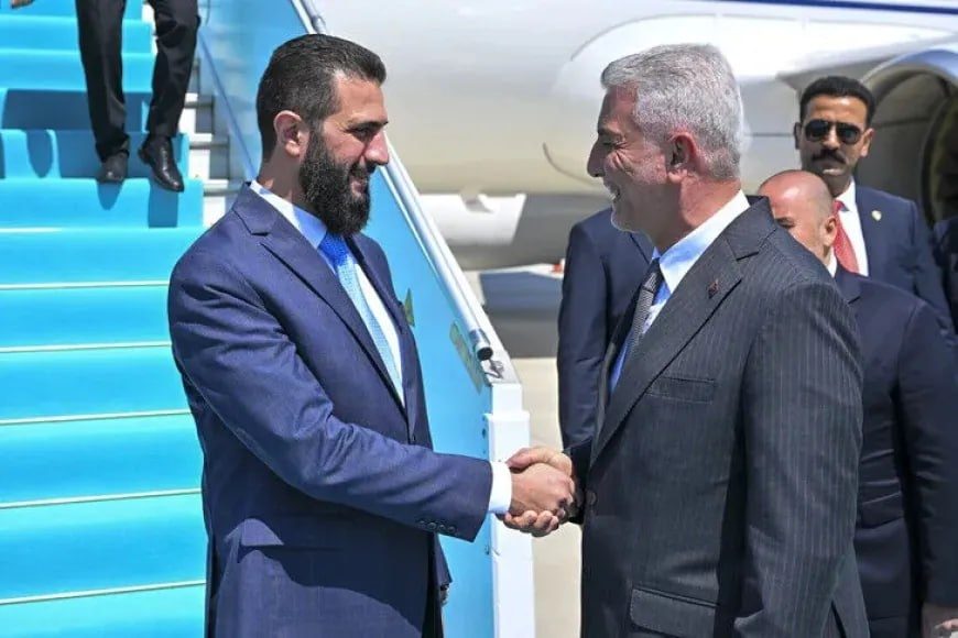 احمد الشرع برای شرکت در نشست ناتو و دیدار با مقامات بین‌المللی وارد آنکارا شد